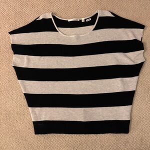 Cyrus Black and Gray Striped Top